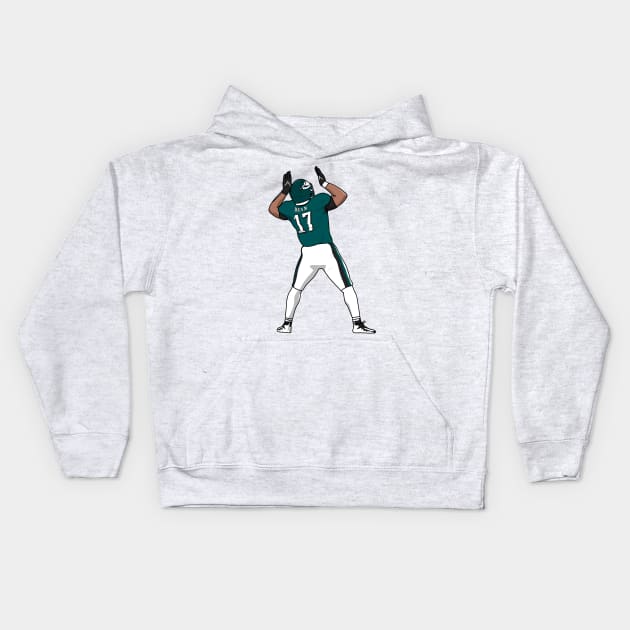 dean linebacker Kids Hoodie by rsclvisual